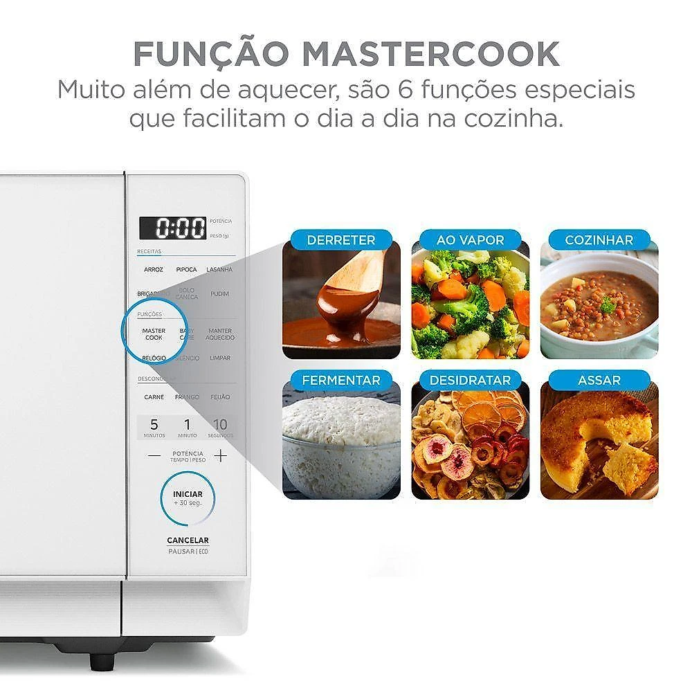 Micro-ondas midea 27l mastercook branco 127v (mhp27b1)