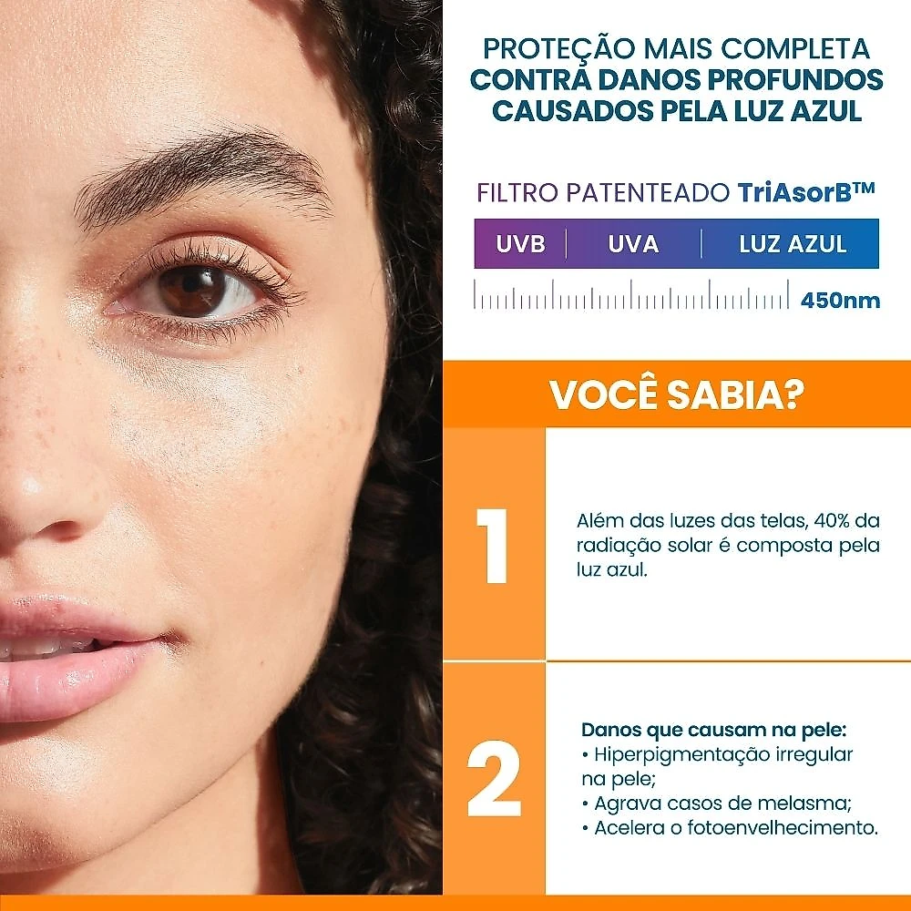 Protetor Solar Tri-Defense Ultra Fluido Avene Mat Perfect N50 Tom 2.5 Medio Escuro 40G