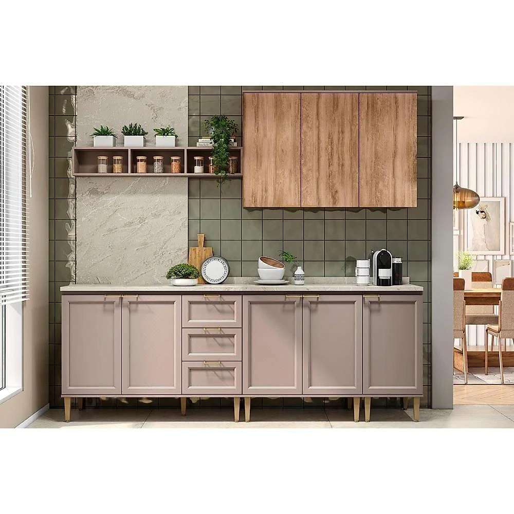Cozinha Modulada Malta Balcão Com Tampo Malta 2628 Com 1 Porta 40cm Duna-carraro