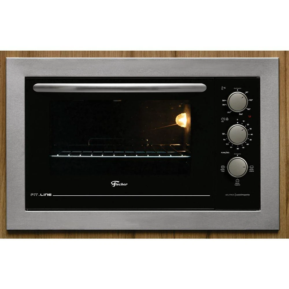 Forno Elétrico Fischer Fit Line Embutir 48L Inox 220V