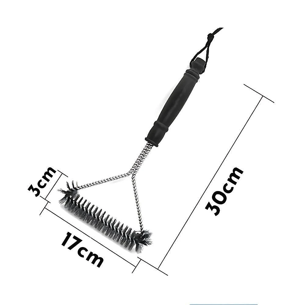Escova Limpa Grelha Churrasqueira Cerdas De Aço Grill Espeto