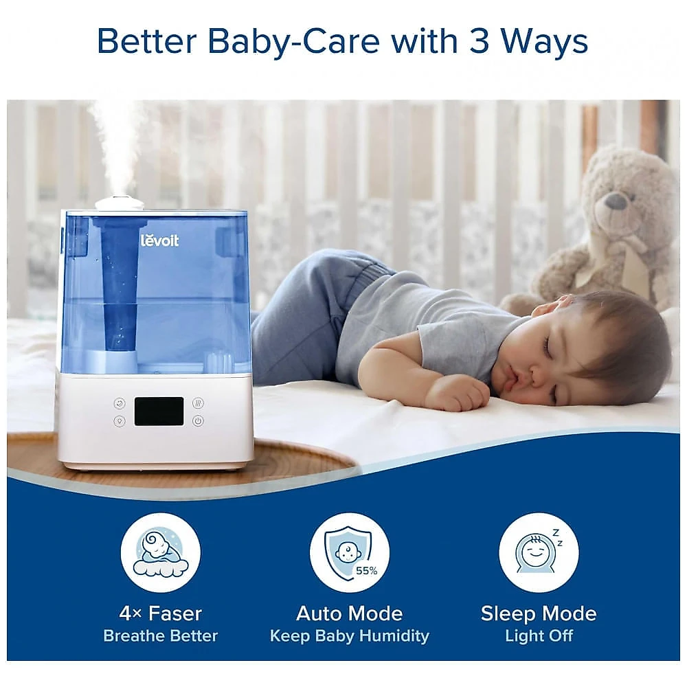 Umidificador Inteligente LEVOIT Azul 6L Recarga Superior Controle App/Voz Difusor Óleos Classic300S 120V