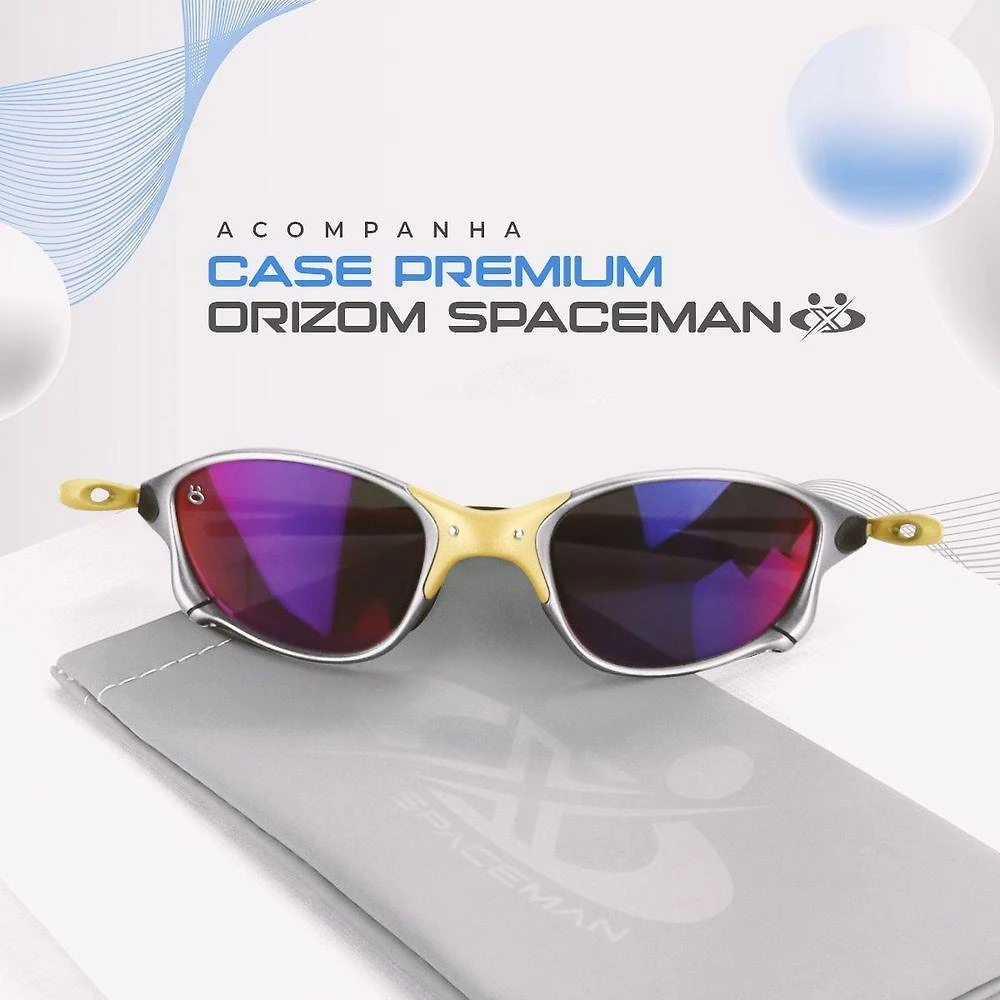 Miniatura Oculos De Sol Mandrake Lupa Juliet Protecao Uv Metal Case Todo Metal Estiloso Roxo Presente Casual