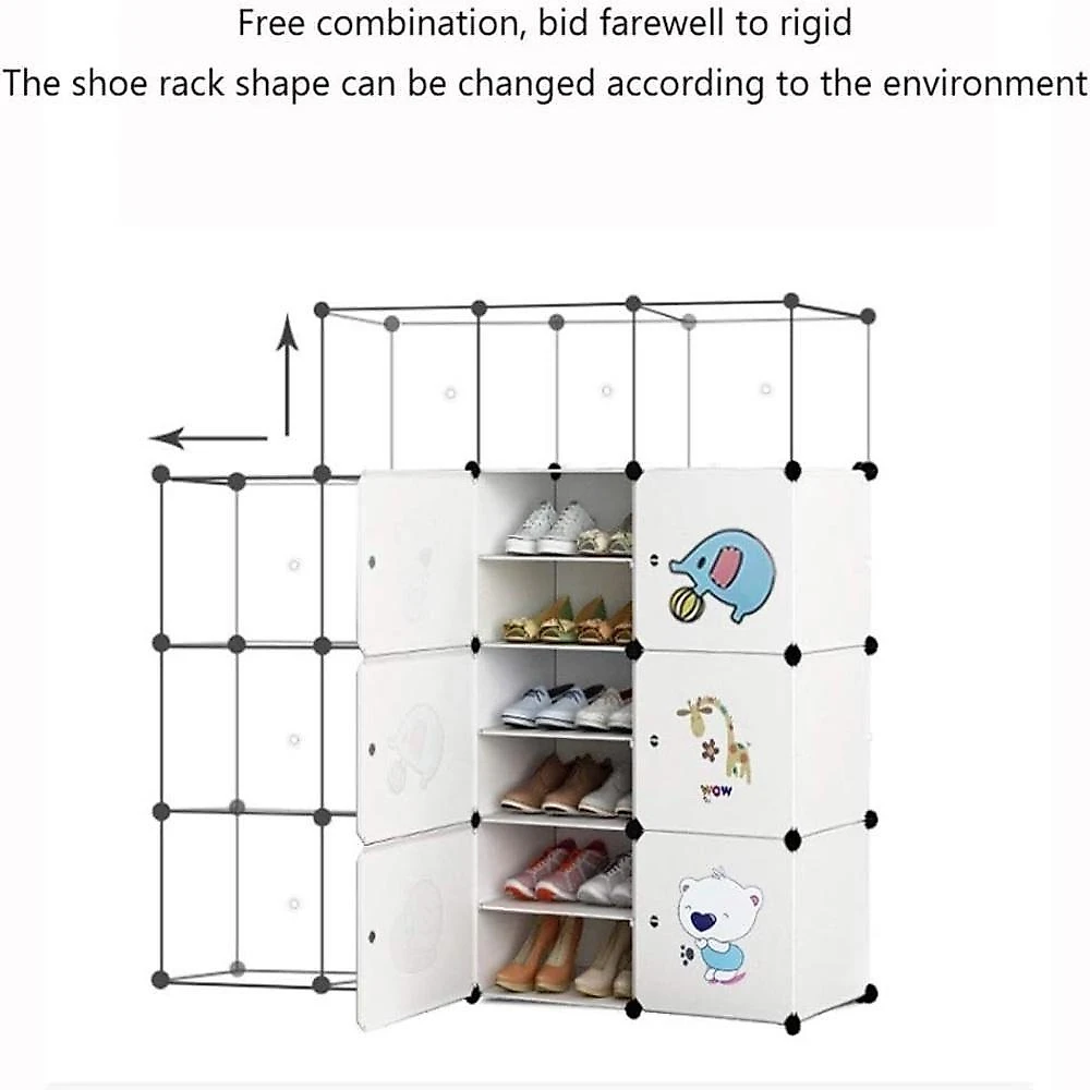 Organizador Infantil 12 Portas Armário Modular Sapateira Brinquedos Prateleiras