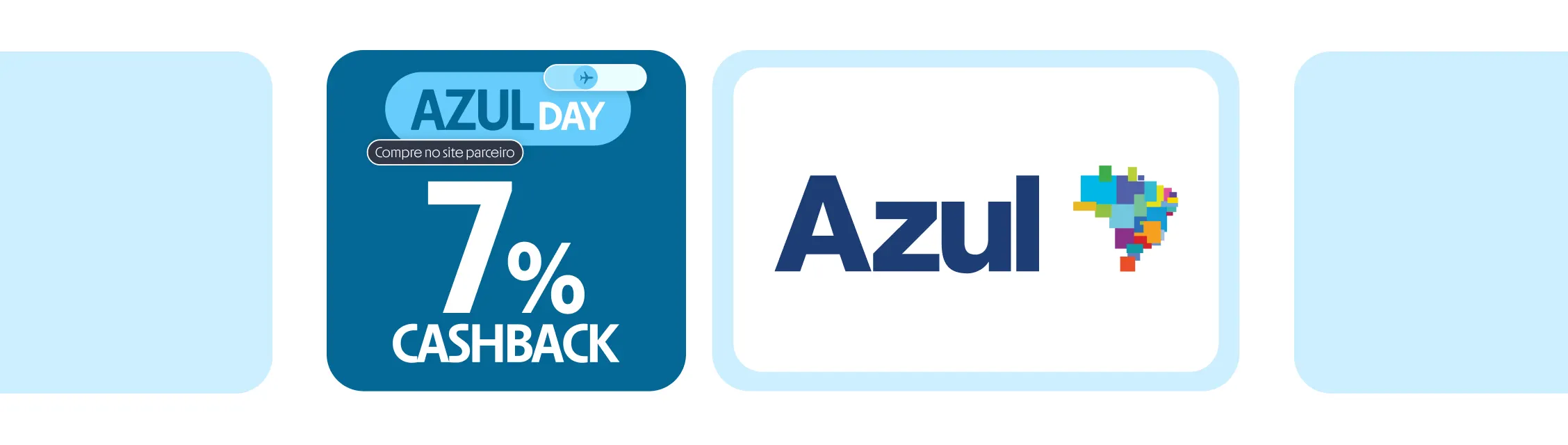 Azul compania aérea com 7% de cashback