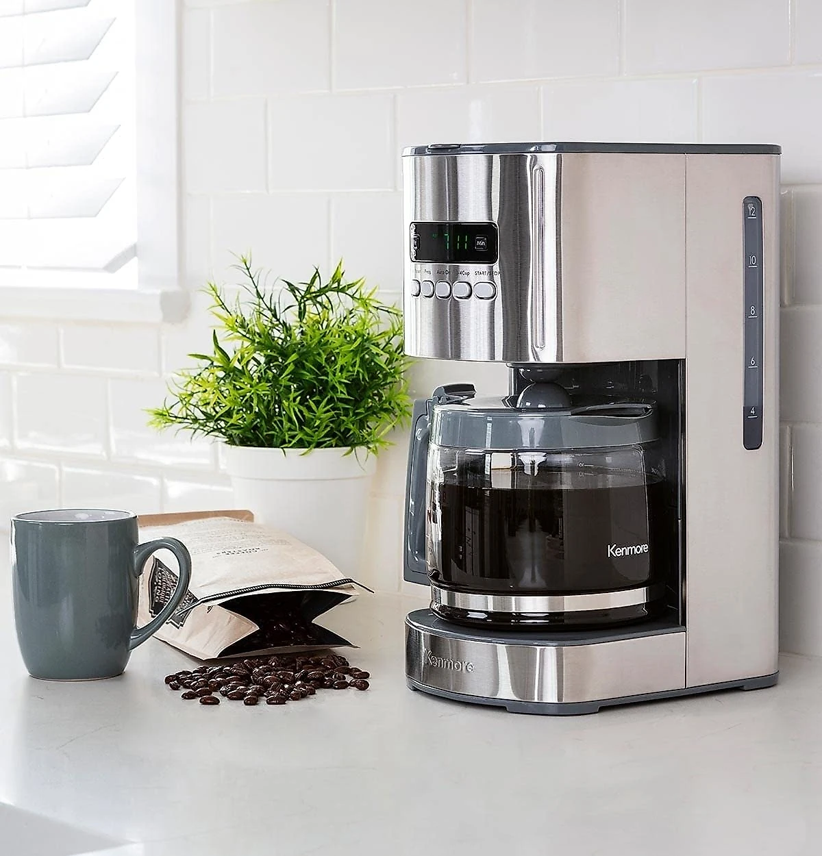 Kenmore 00840706 Cafeteira Progrmável até 12 Xícaras Aço Ino x 110V Prata