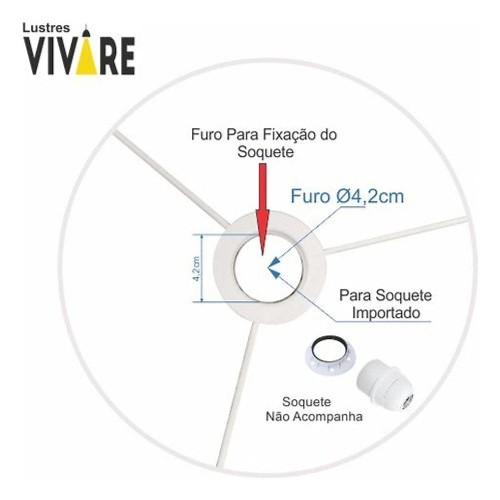 Cúpula para Abajur e Luminária CP-8006 18X25CM em Linho Bege Resistente à Maresia Vivare Brasil webcontinental-7908138290108