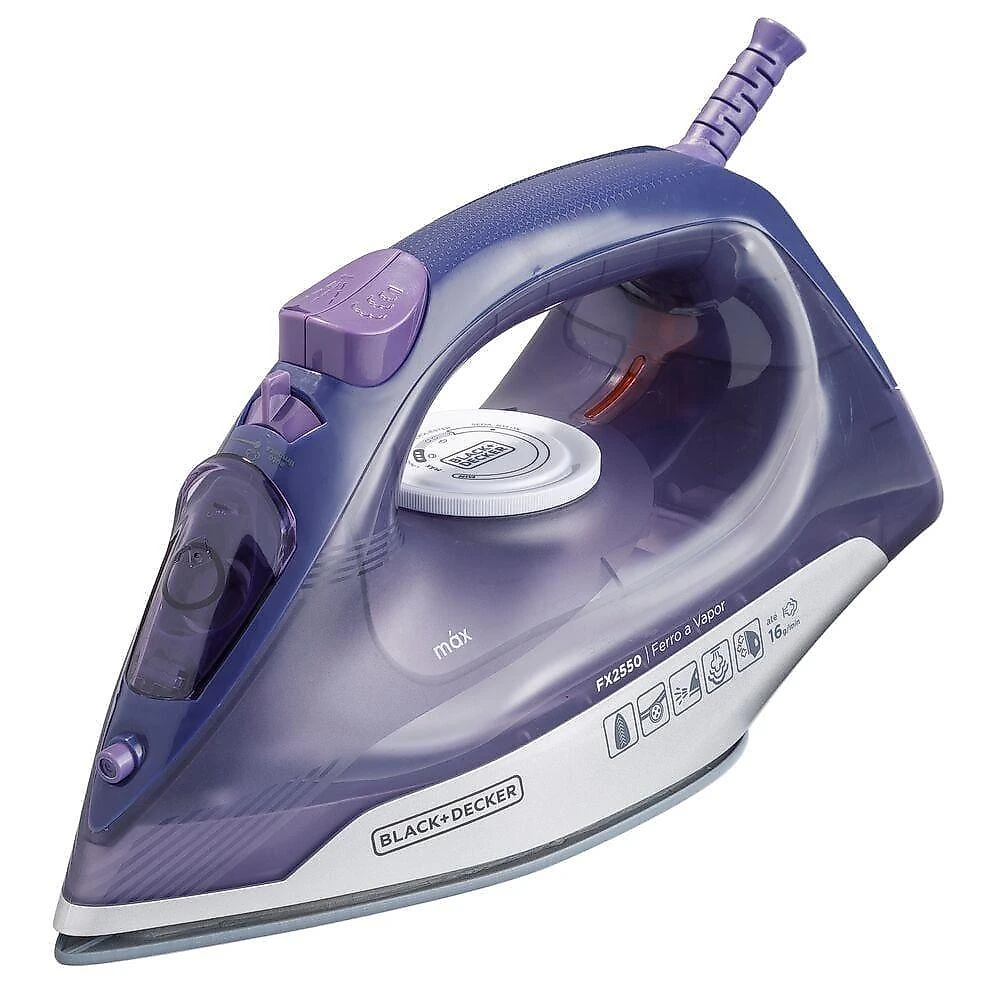 Ferro a vapor black+decker fx2550 ceramic gliss cabo giratório 110