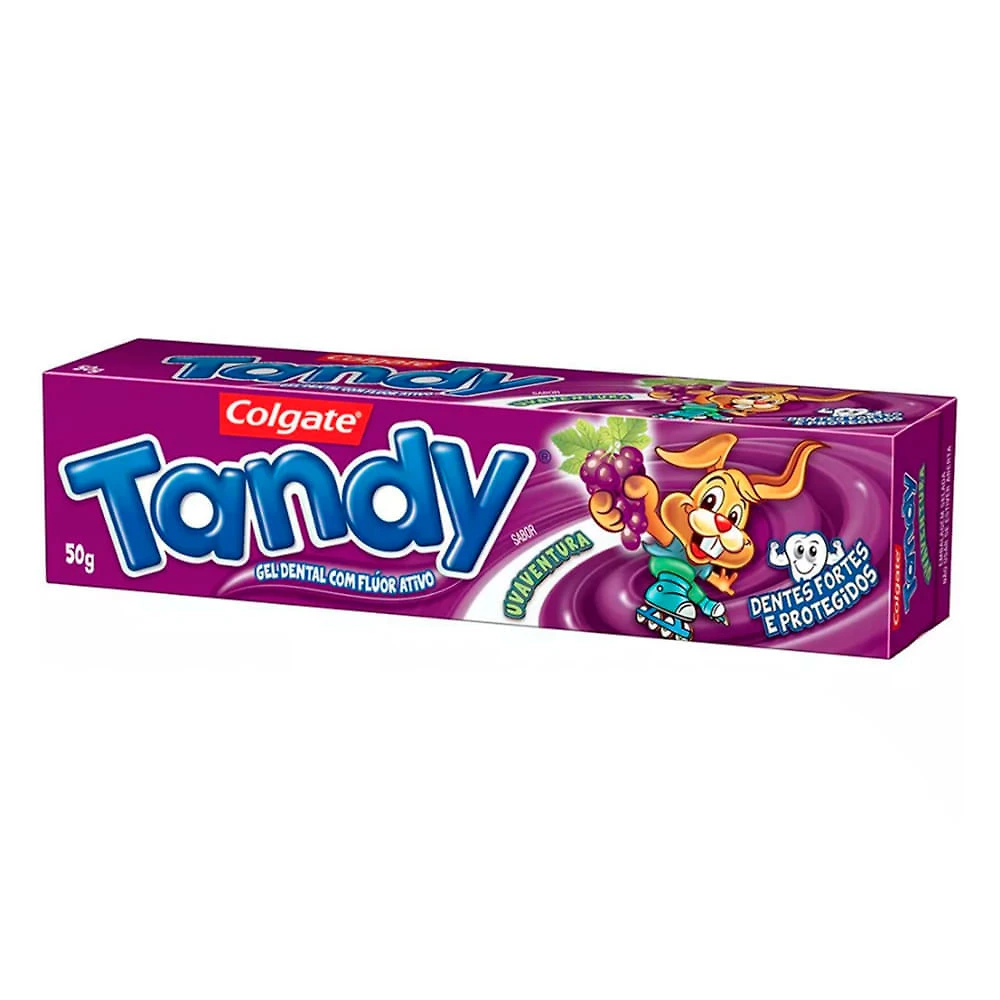 Gel Dental Infantil Tandy com Flúor Ativo Sabor Uvaventura 50g