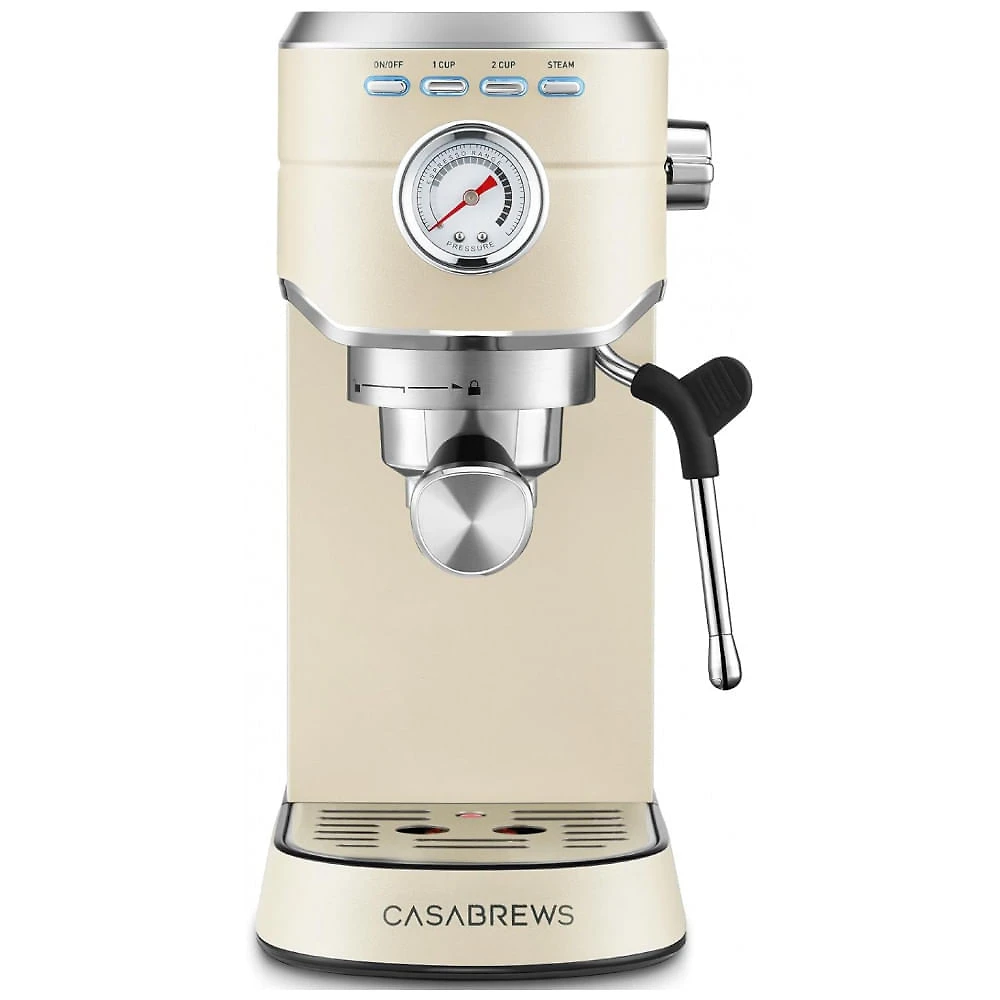 Máquina de Café Expresso CASABREWS CM5418 20 Bar, Com Batedor de Leite e Design em Aço Inox - Faz Latte, Cappuccino e Mais!