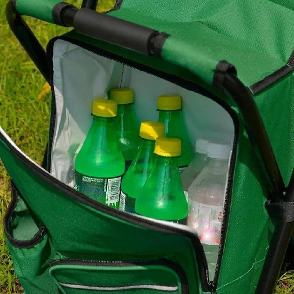 Banqueta Dobrável com Mochila Semi Térmica 2 em 1 Preto Yeet