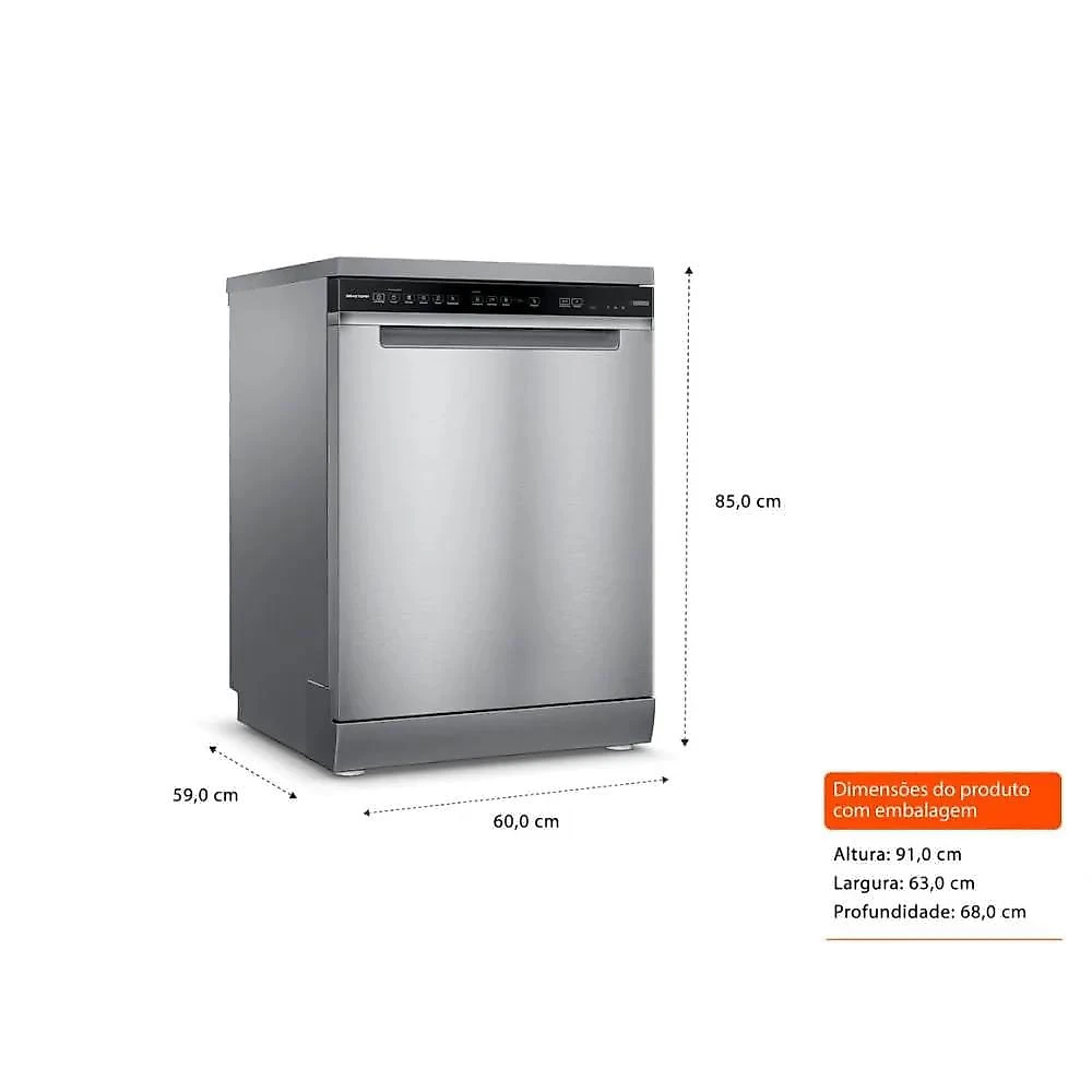 Lava Louças Brastemp 15 Serviços Inox Smart Sensor BLF61AR 127V