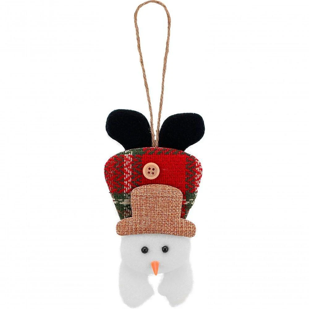 Kit 18 Enfeite árvore Natal Pendente Boneco De Neve 17cm