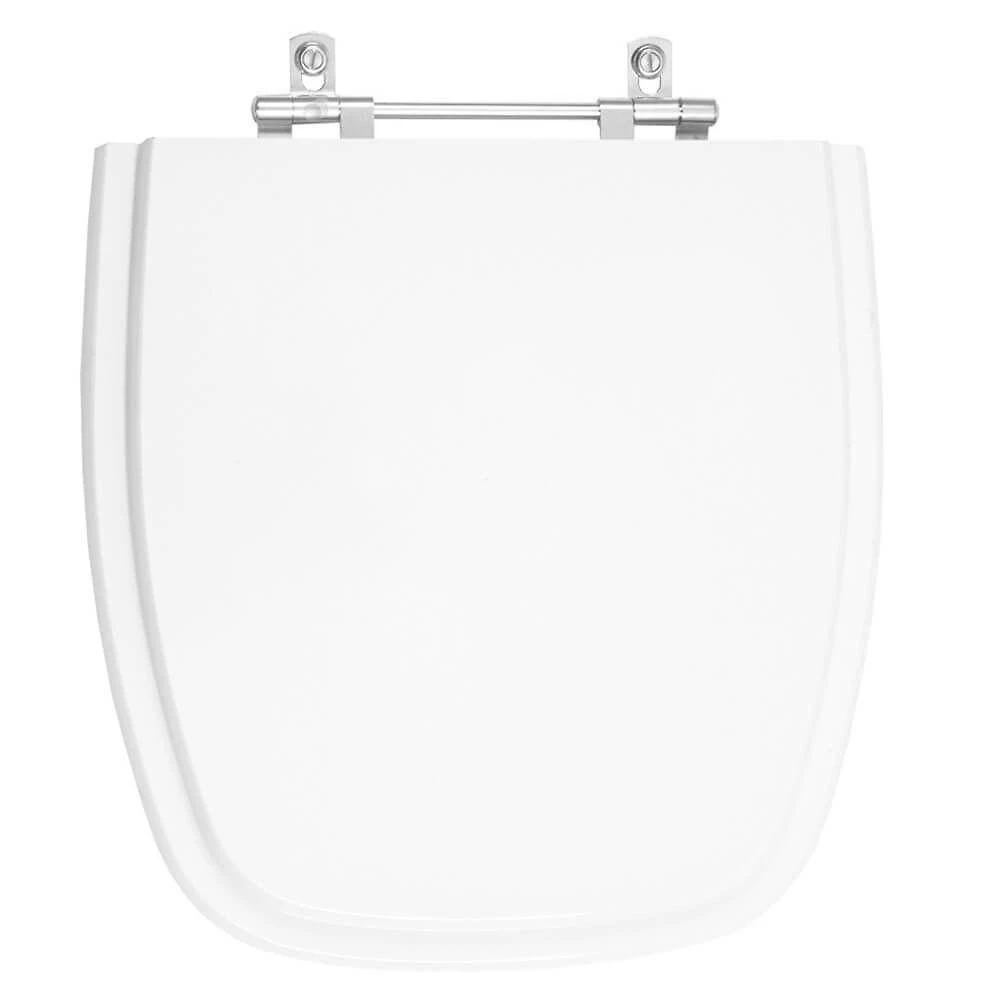 Assento Sanitário Versato Alongado MDF Fechamento Convencional Branco Pontto Lavabo