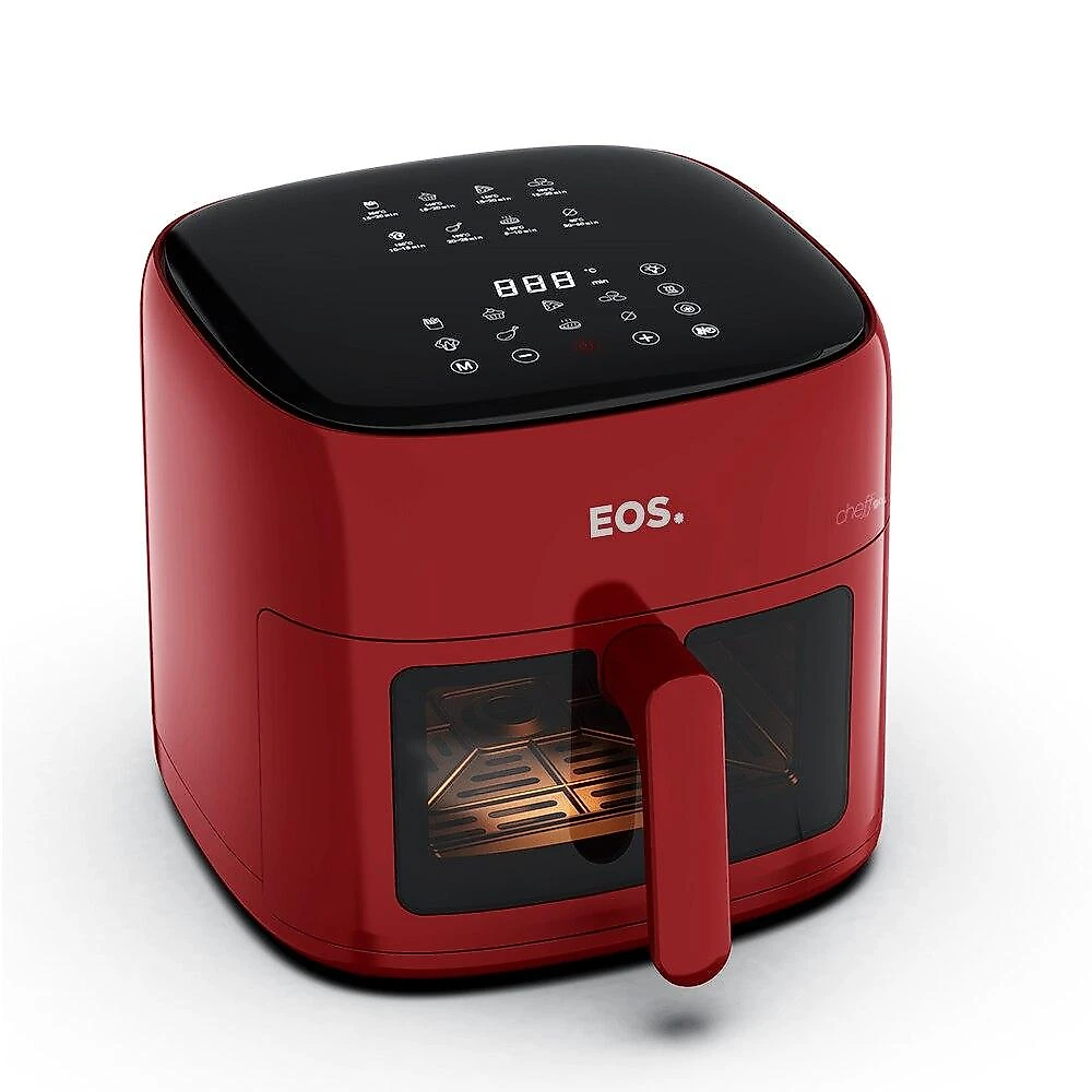 Fritadeira Sem Óleo Air Fryer EOS Chef Gourmet 6.2 Litros Compacta Digital Vermelho EAF60V 220V