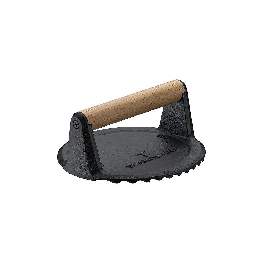 Prensador para Hambúrguer Manual Fargo Ferro Fundido Pre Seasoned Chapa Gourmet Tramontina