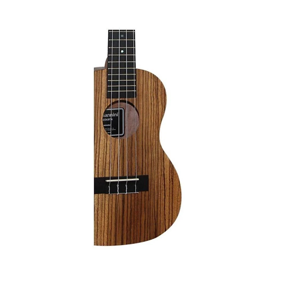Ukulele Concerto Acústico GUK-23 ZW Zebra Wood Marrom com Capa Preta de Náilon Giannini