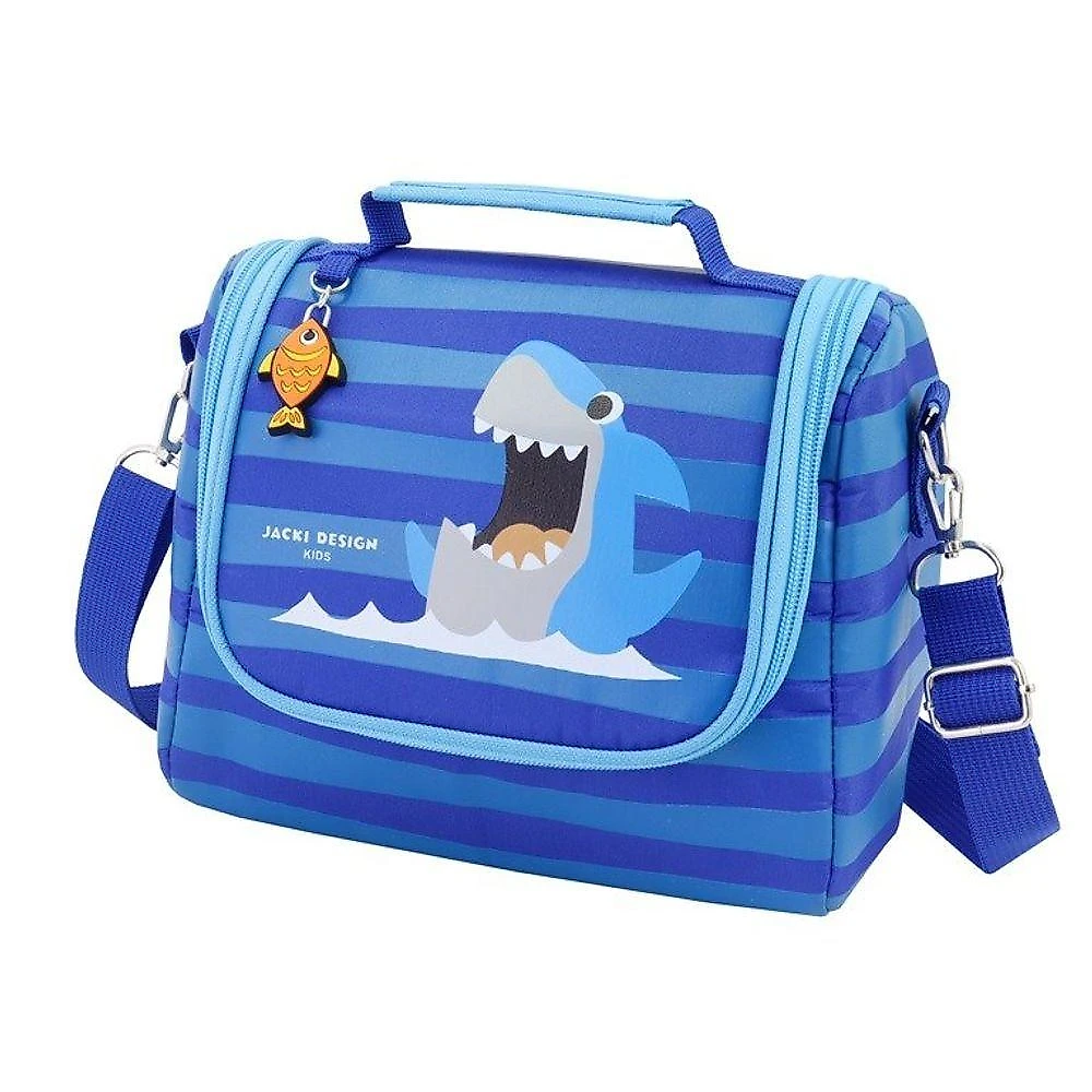 Kit Lancheira Térmica Infantil E Pote P/ Lanche Com Garrafa 550ml Azul