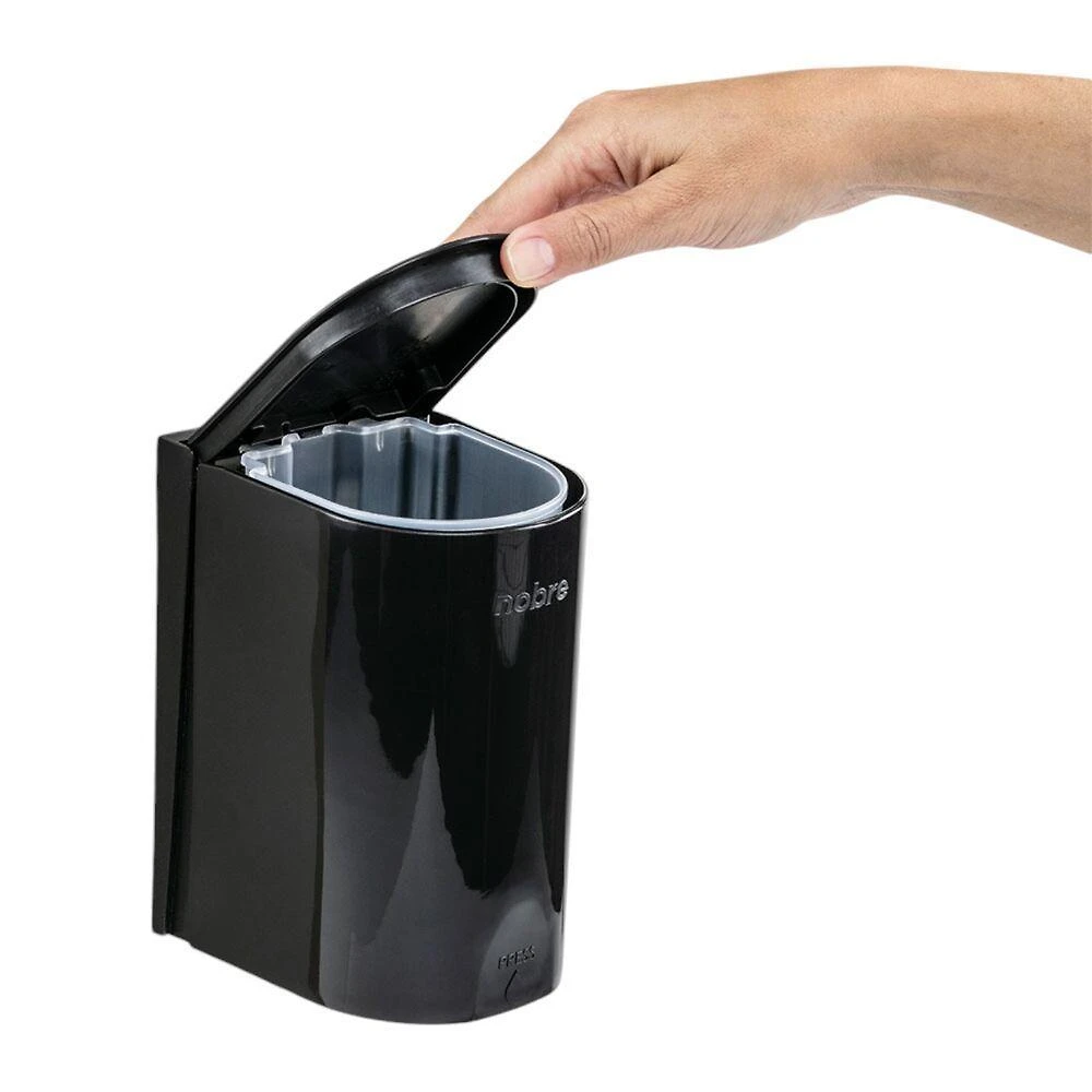 Dispenser para Sabonete Espuma Mini 500ML com Reservatório em Polipropileno Preto Nobre Tpc