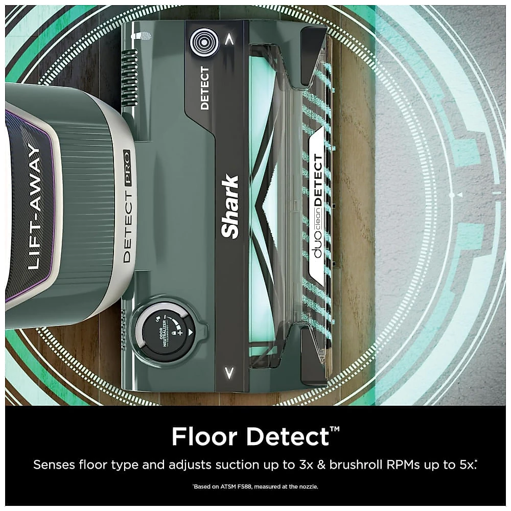 Aspirador Vertical Shark Detect Pro Lift-Away ADV LA802 Verde DuoClean Detect HEPA Sucção Poderosa 110V