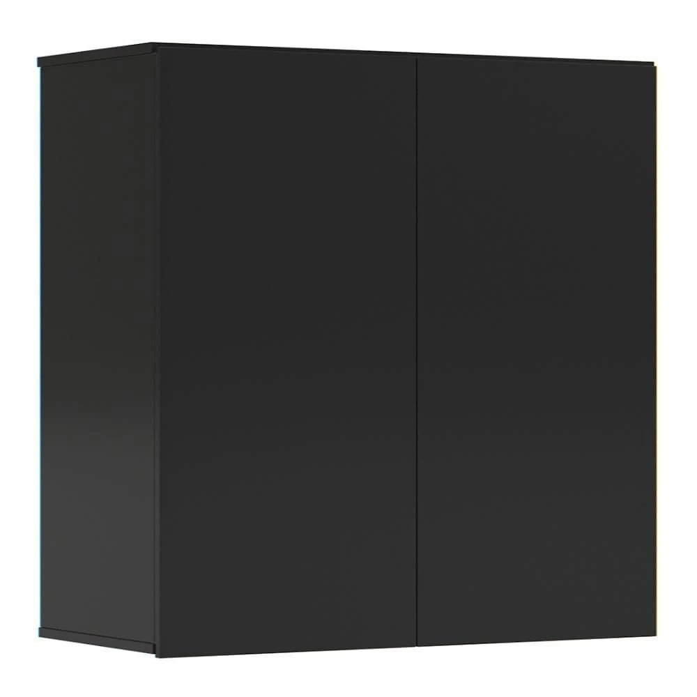 Armário De Cozinha Aéreo 2 Portas 67cm Italy Preto - Ej Móveis