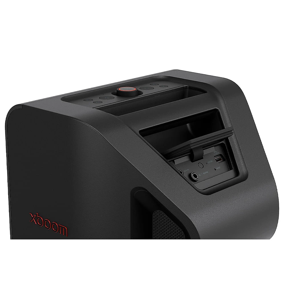 Caixa de Som LG XBOOM Stage 301, 240W, Bluetooth, IPX4, Bateria 12h, Bass Boost, Luzes LED, Entrada Óptica e USB Bivolt