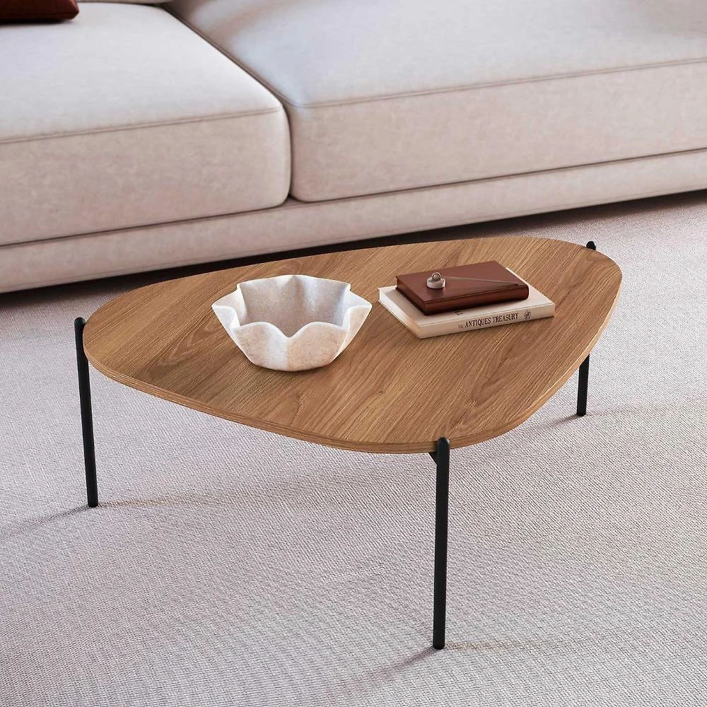 Mesa de Centro Hanover com Preto Orgânico MDF Metal Pintado 76,8CM
