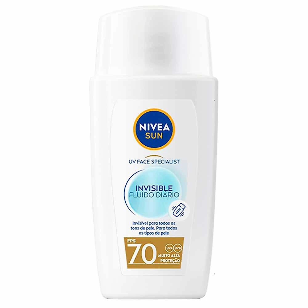 Protetor solar facial nivea sun uv face specialist invisible fluido diário fps 70 40ml
