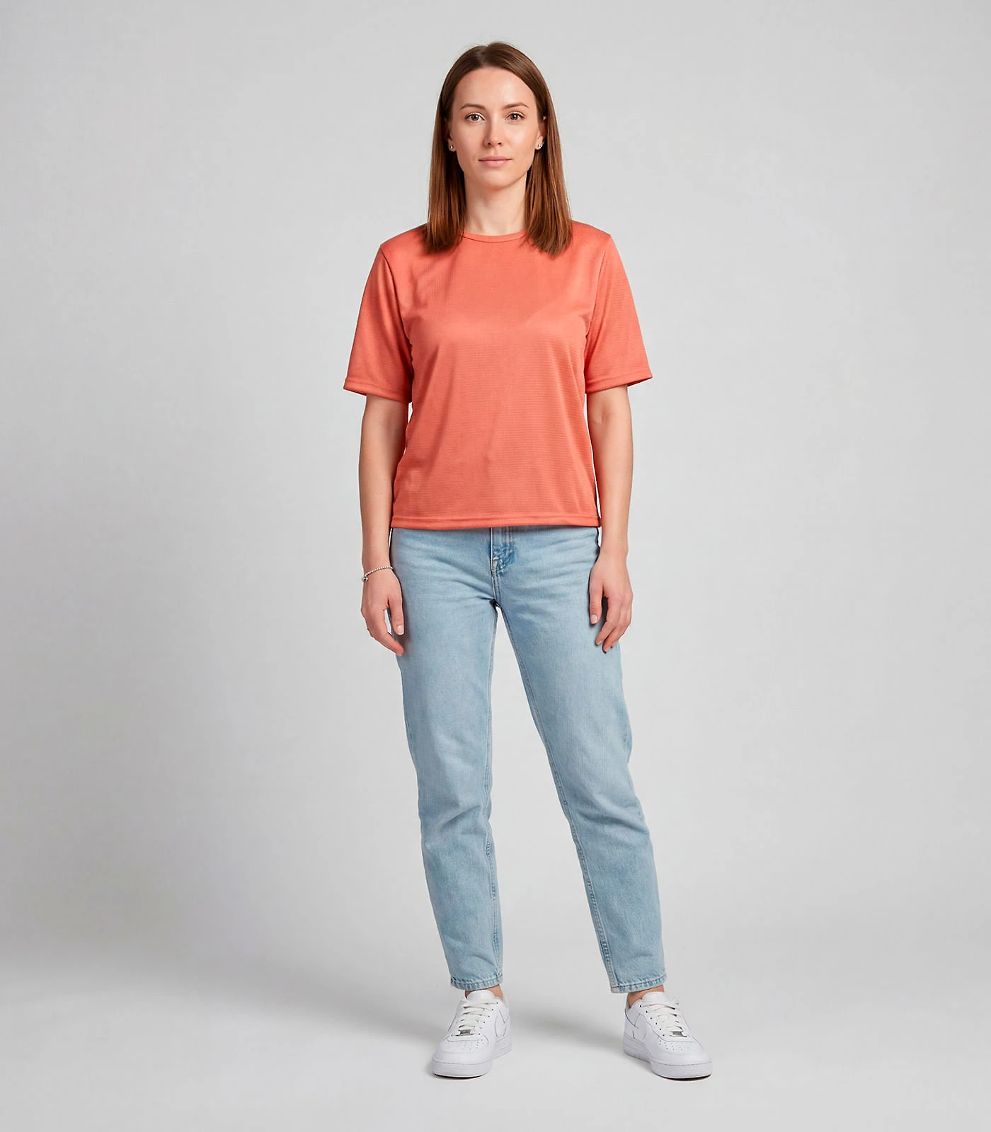 Blusa Feminina 100% Poliéster Básica Infinita Cor Laranja