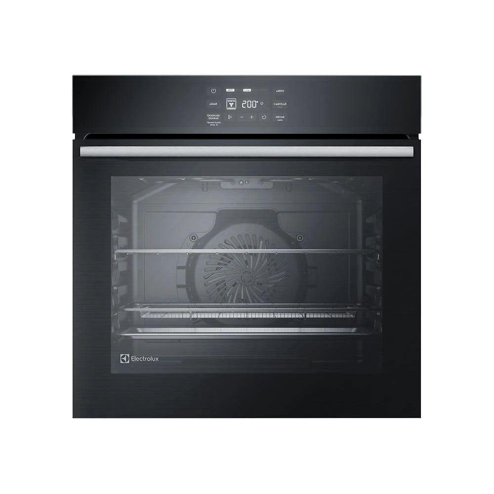 Forno de embutir elétrico electrolux oe8ea 80l experience air fryer, perfectcook360 e painel touch