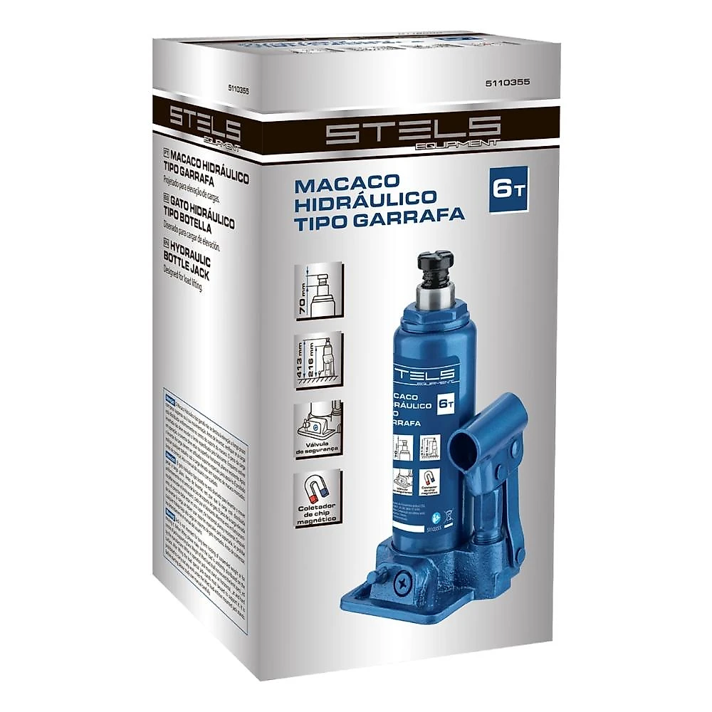 Macaco hidráulico stels 5110355 6 toneladas 216-413mm