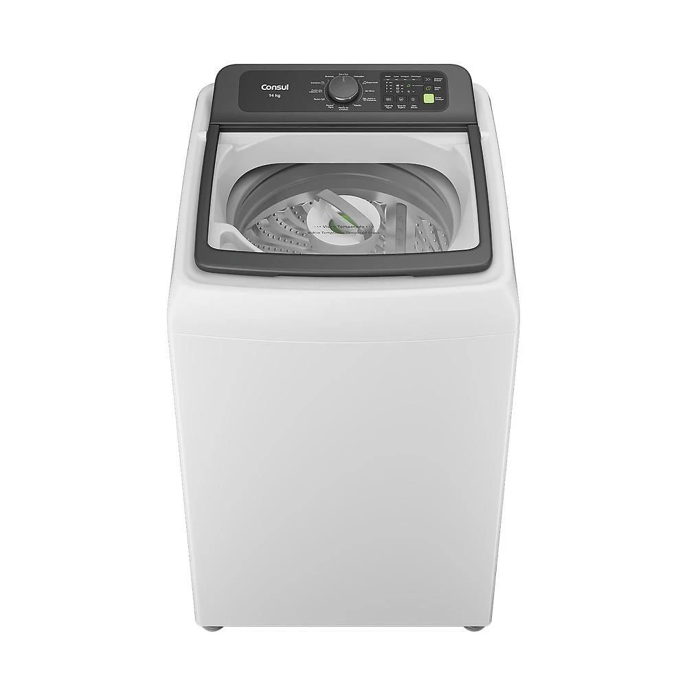 Máquina de Lavar Automática Consul CWN14AB 14kg Superior Modo Eco Branco 110V