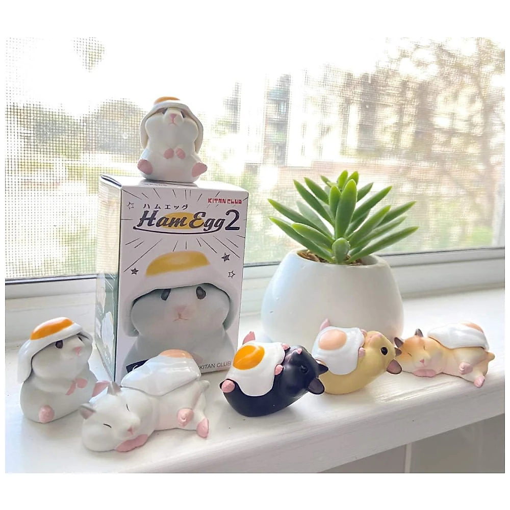 Blind Box, Caixa Surpresa, Kitan Club Hamster N Ovo: Conjunto de Brinquedo com 1 de 6 Figurinhas Colecionáveis - Decoração Divertida e Versátil.