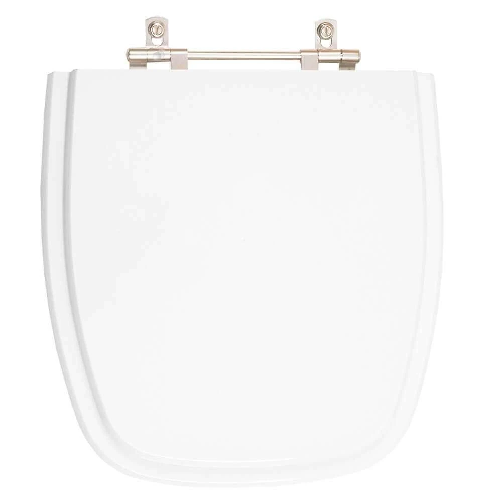 Assento Sanitário Fit Alongado MDF Ultra Antimicrobiano Branco Pontto Lavabo