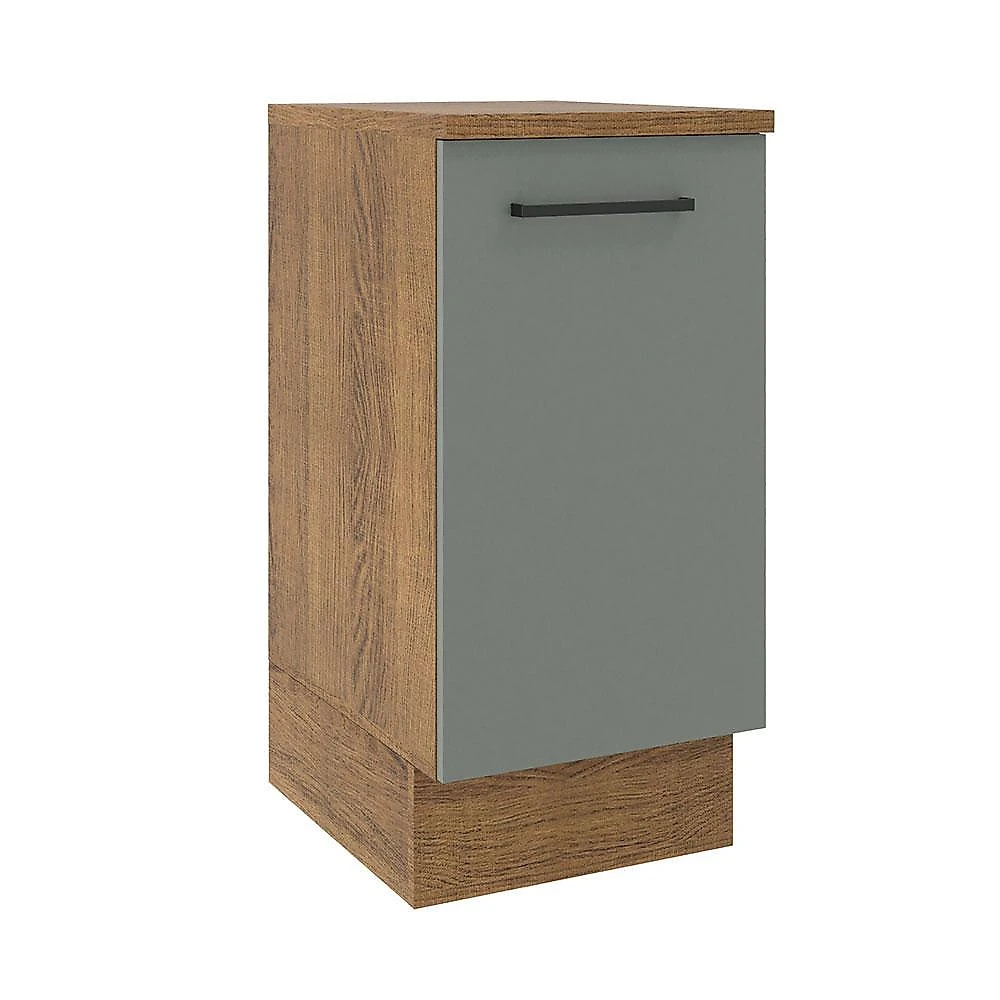 Balcão armário de cozinha 40 cm 1 porta rustic/cinza agata madesa
