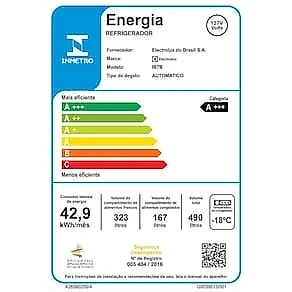 Geladeira Electrolux IB7B Frost Free Inverse Efficient com AutoSense Black Inox - 490L 110V