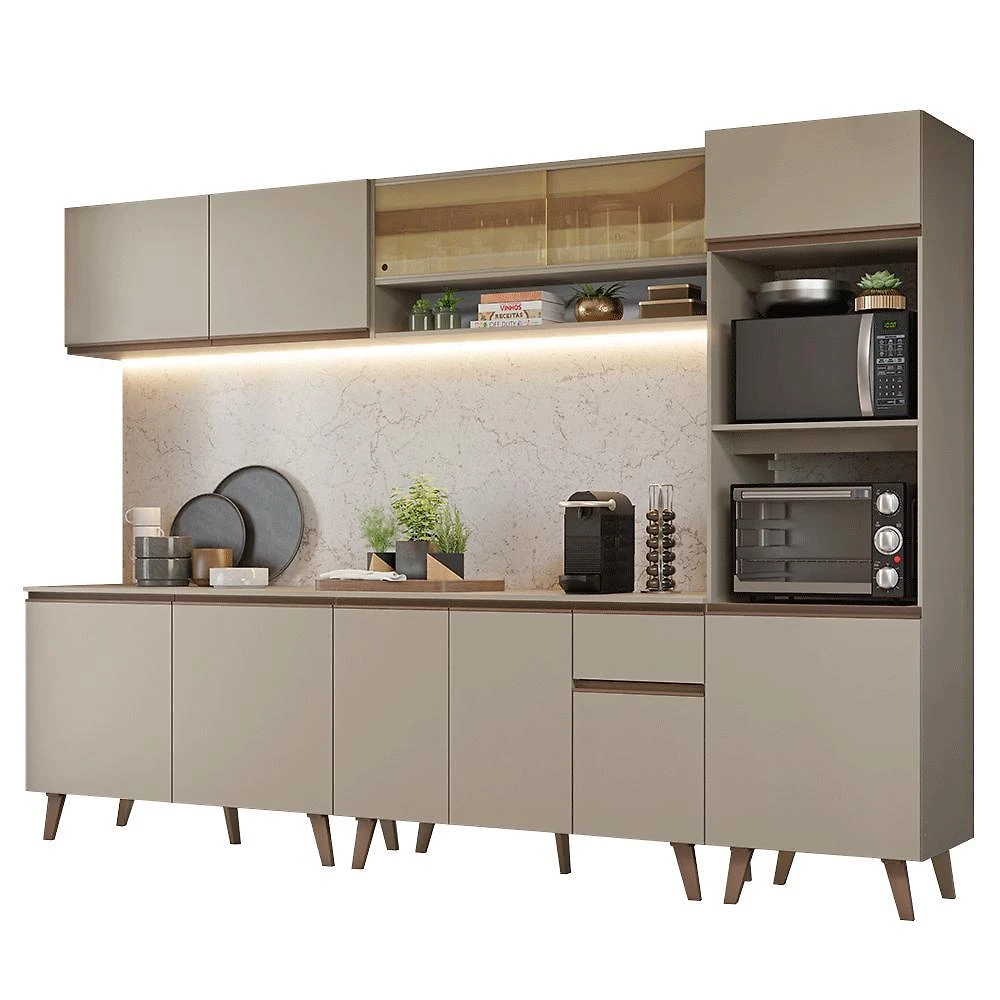 Armário de cozinha completa 300 cm nice madesa 01