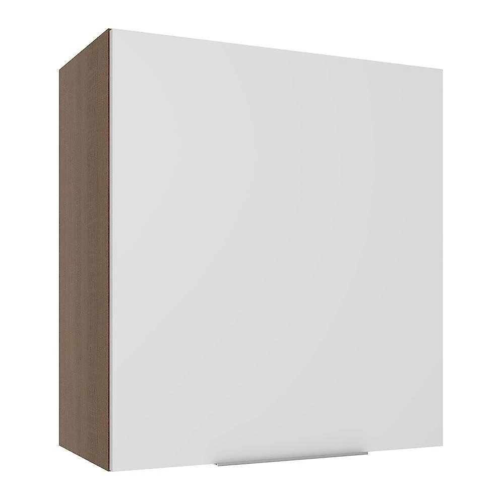 Armário aéreo madesa stella 60 cm 1 porta - rustic/branco