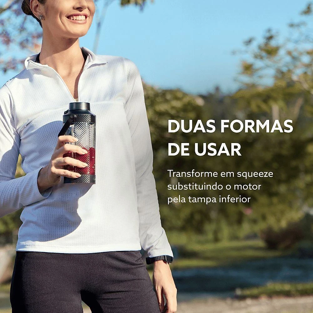 Liquidificador Portátil sem Fio Oster BLSTGFP-B20-000 100W 0,5L Preto 220V