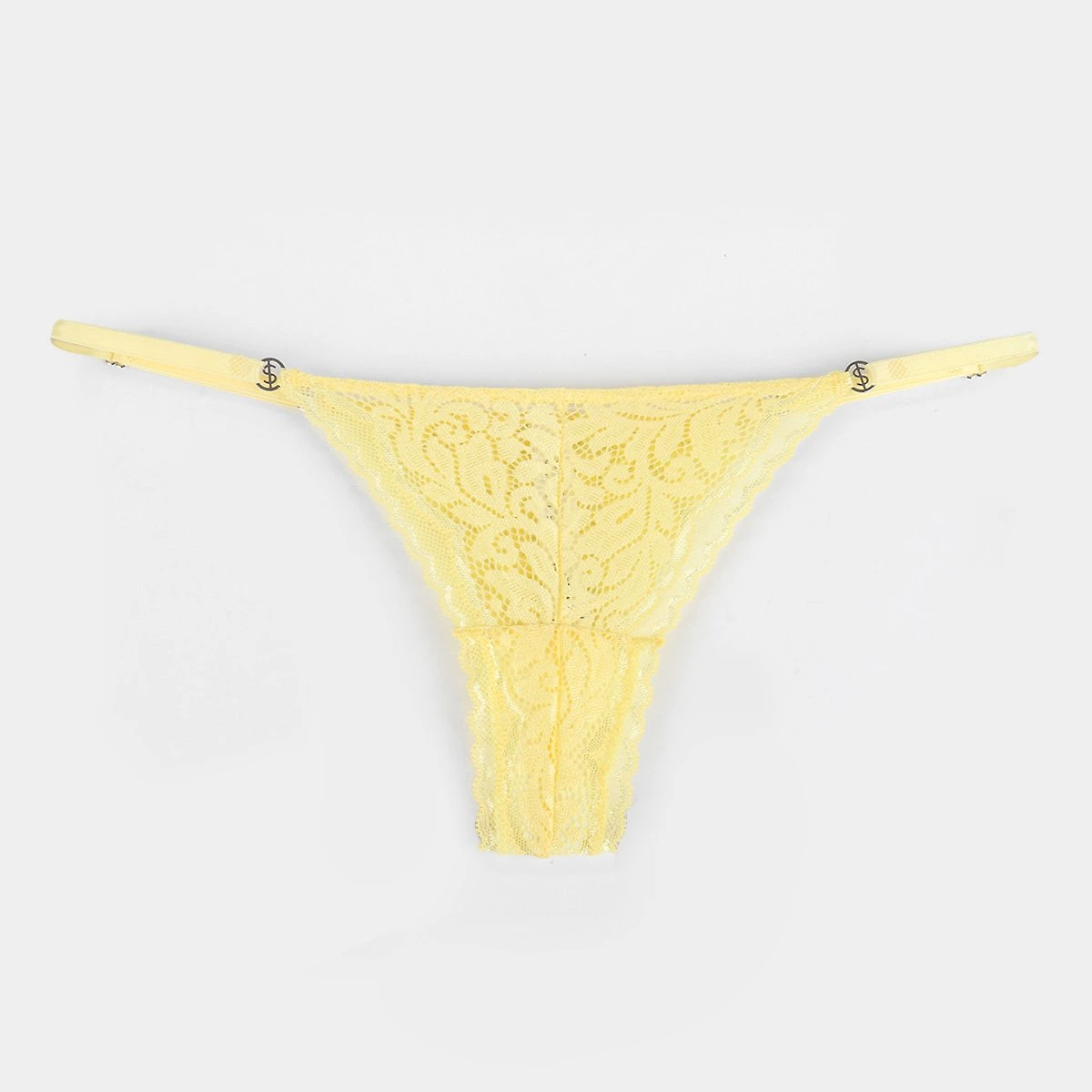 Miniatura Calcinha Fio Dental Colcci Feminino String Com Regulagem Amarelo - G