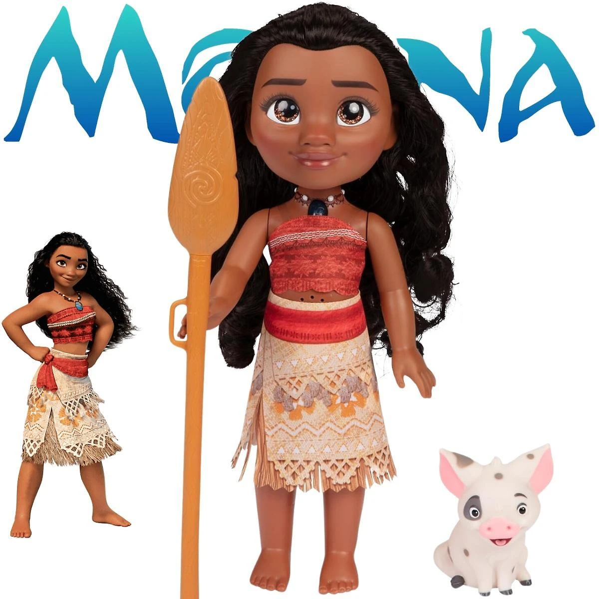 Boneca Princesa Moana Interativa Criança Super Colorido E