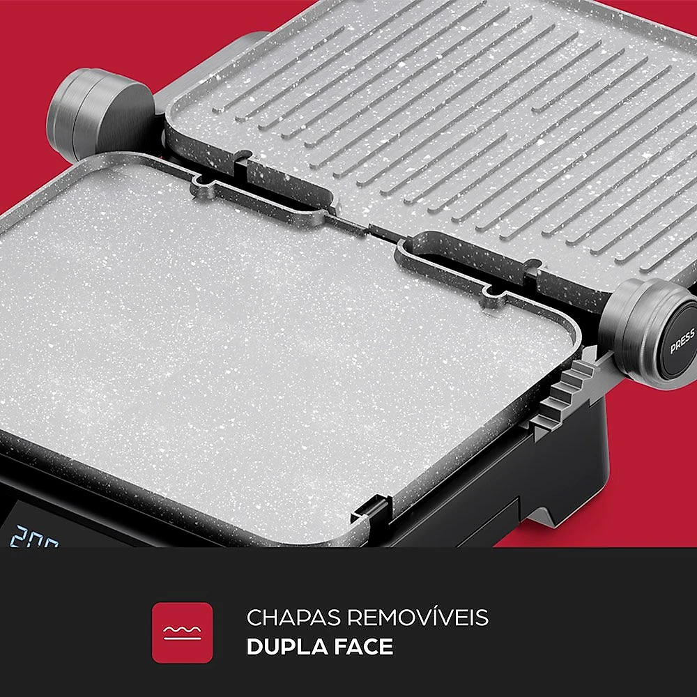 Grill Elétrico WAP com Chapas Antiaderentes Removíveis - WG2000 110