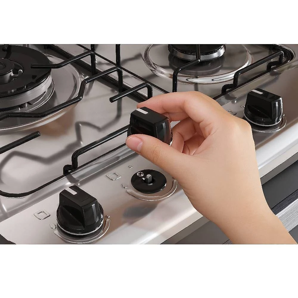 Fogao itatiaia itachef 5 bocas mesa de inox preto tripla chama bivolt (3700000500)