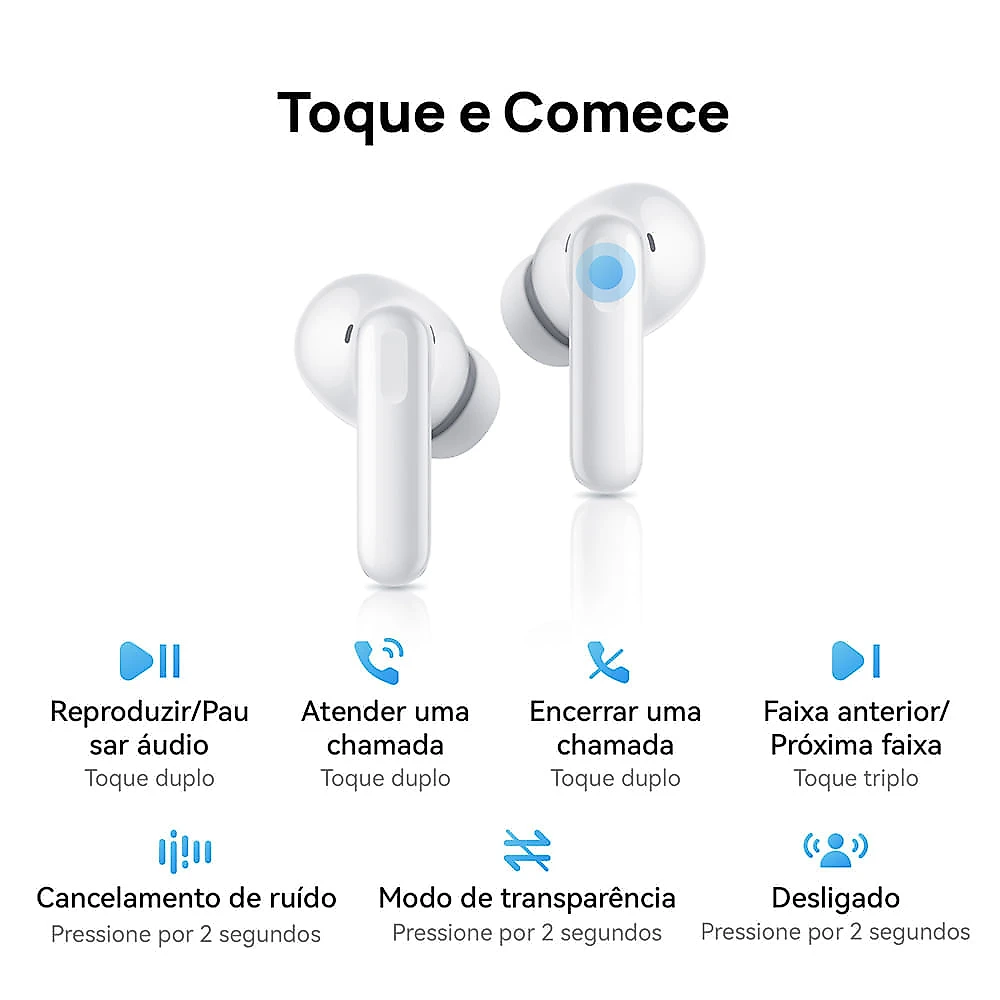 Fone de Ouvido sem Fio Huawei FreeBuds SE 4 ANC Intra-auricular Preto - FUJIT010 Bivolt