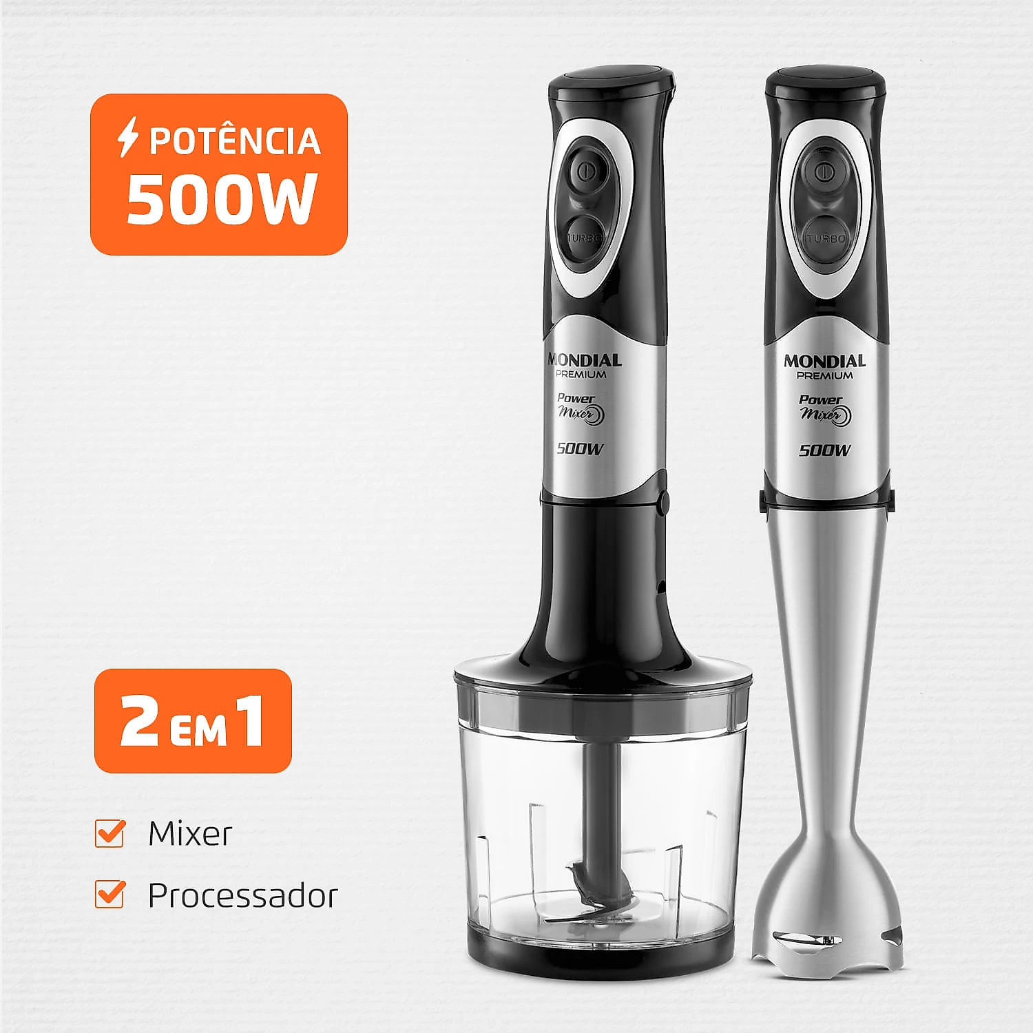 Mixer Mondial Power M-07 MIXER-127V-PRETO/INOX