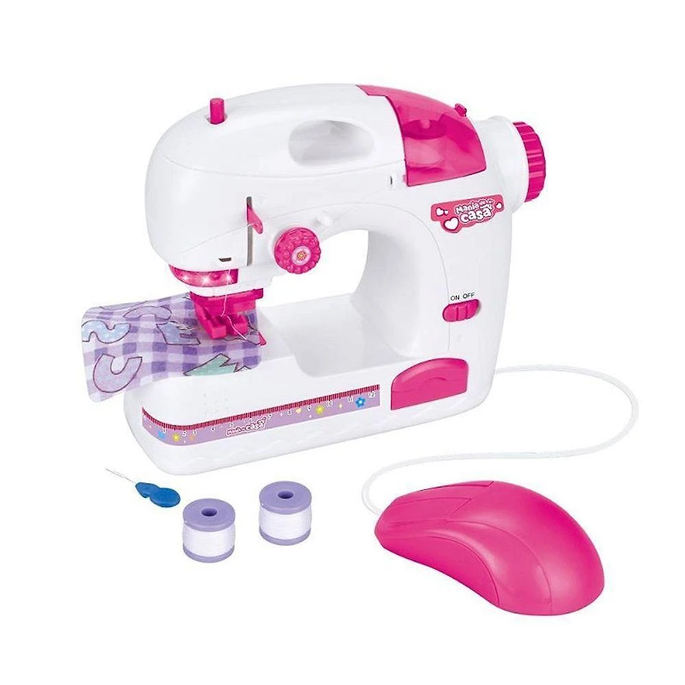 Kit Máquina de Costura Infantil Brincando de Casinha 5 Peças DM Toys