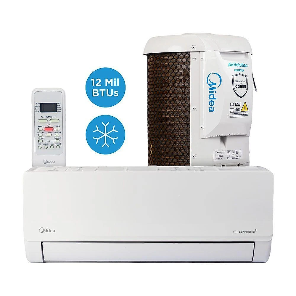 Ar Condicionado Split 12000 BTUs Inverter Lite Conectado Frio Midea 42GPVCA12M5x38TBVCC12M5 220V