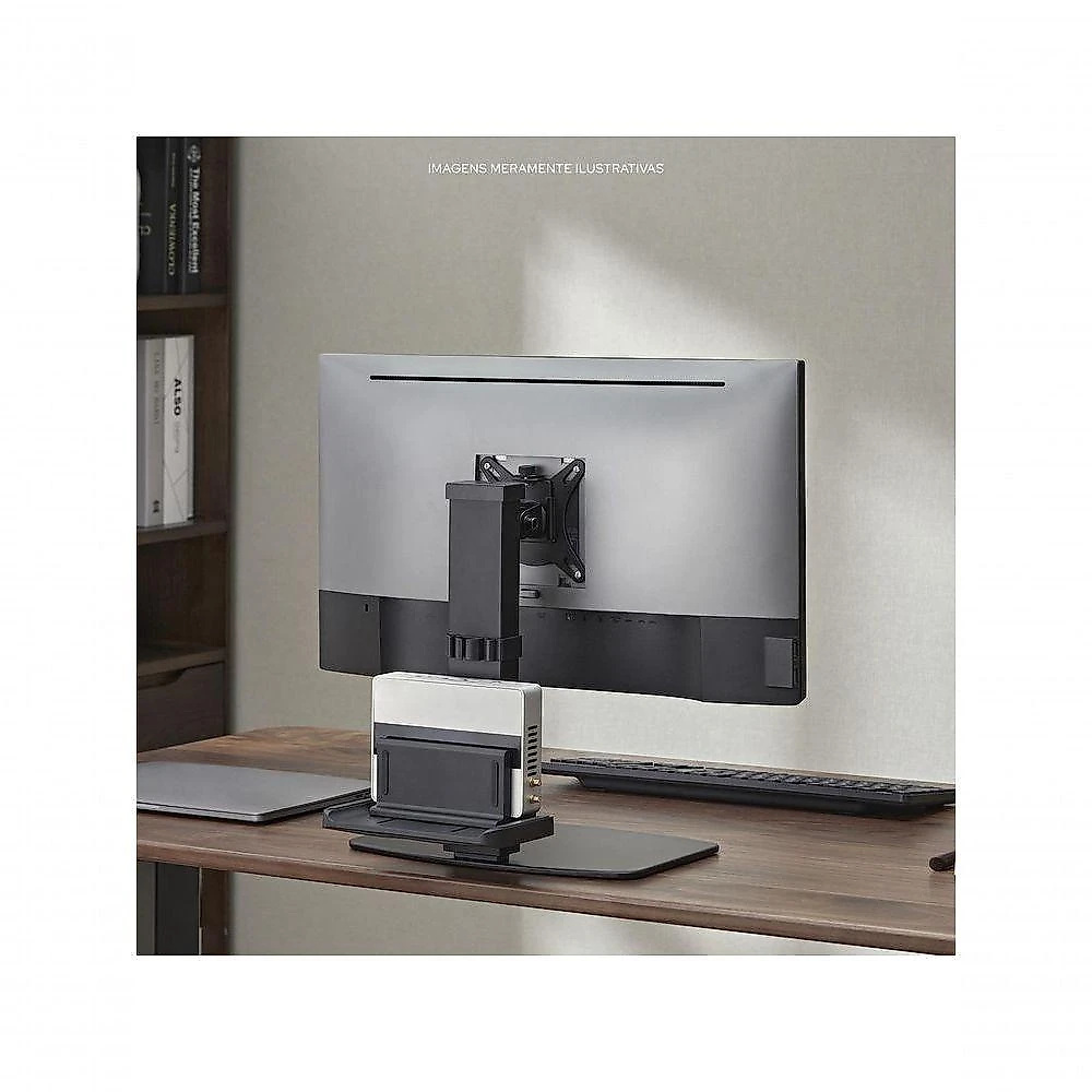 Suporte para Monitor e Desktop SMD-100 para Monitores 17'' a 32'' com CPU Preto Pcyes