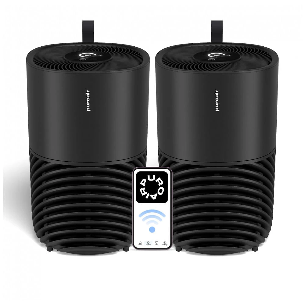 PuroAir 130i Purificador de Ar HEPA para Casa e Pets - Cobre Até 56m² - Filtra 99,9% de Poluentes - 2 Unidades