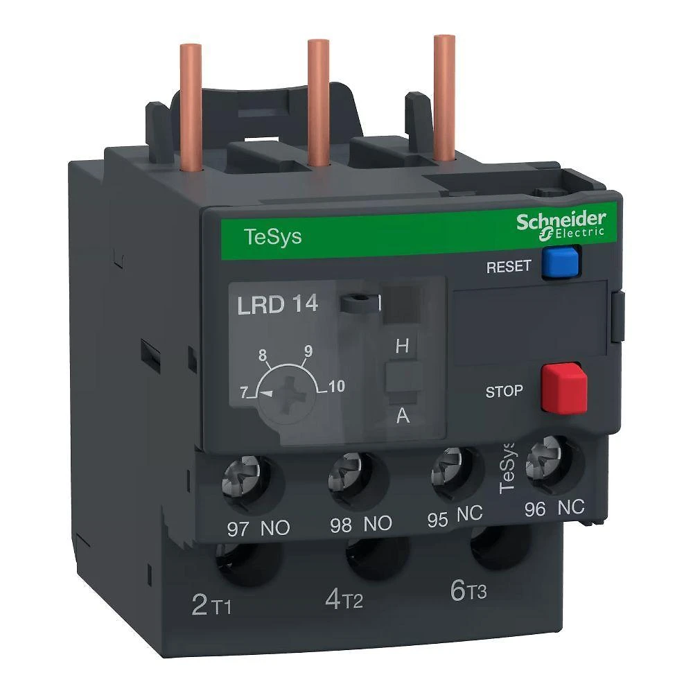Relé Bimetálico LRD14 com Proteção Térmica para Motores Trifásicos Até 4kW-400V Inox Schneider